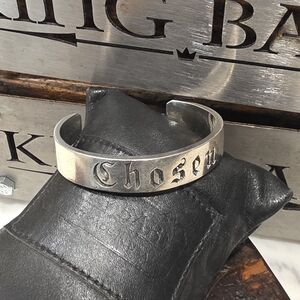 King Baby Studio - Queen Baby , Silver 'Chosen' Cuff Bracelet